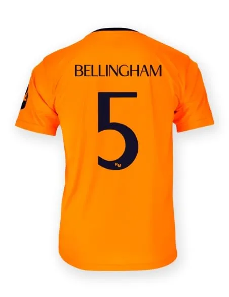 Real Madrid - Bellingham dorlsal 5- Camiseta Segunda Equipación Temporada 24/25, Adulto, Replica con Licencia Oficial
