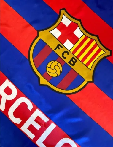 Bandera Horizontal Grande FC. Barcelona - Medidas 150 x 100 cm. - Polyester 100% - para Exterior e Interior