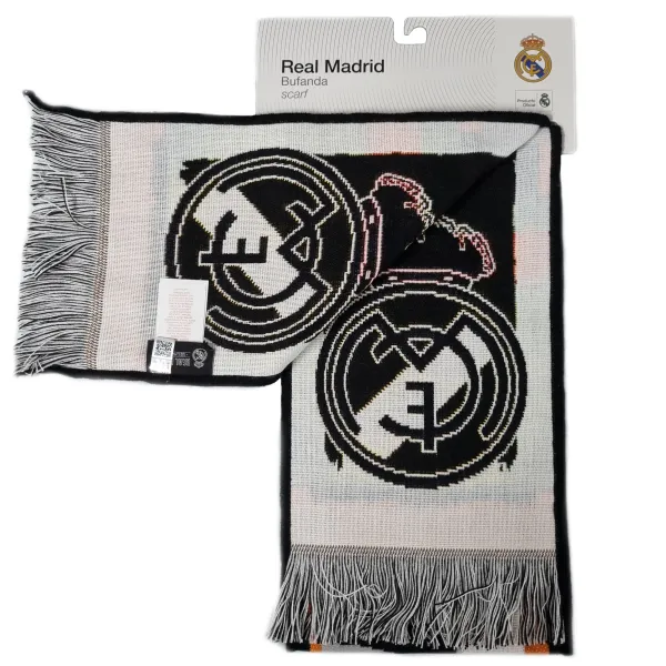 Real Madrid BUFANDA TELAR Nº35 - Naranja - Con Licencia Oficial - 140x20 cm