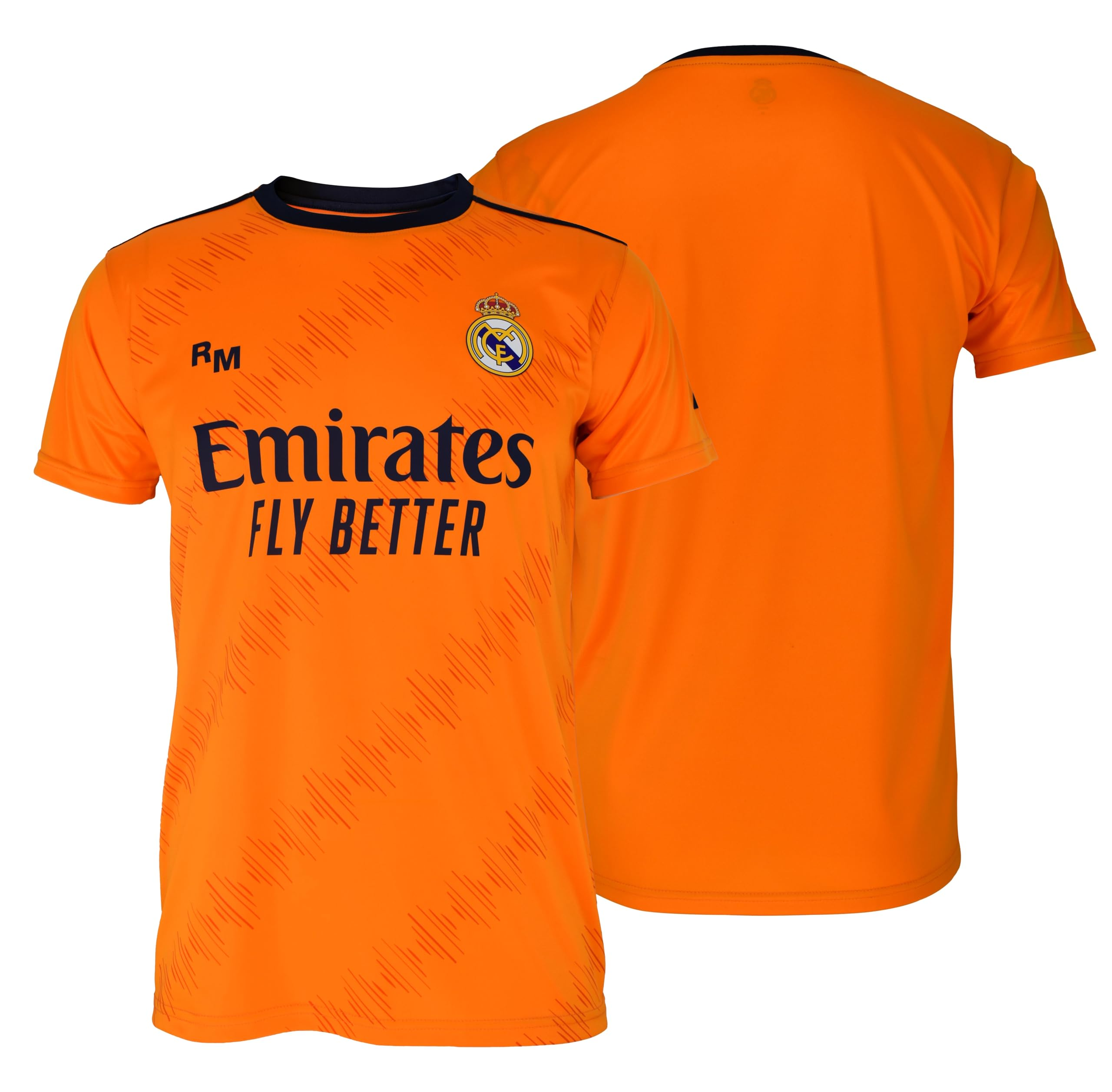 Real Madrid - Camiseta Segunda Equipación Temporada 24/25, Naranja, Adulto, Replica con Licencia Oficial