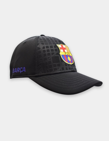 FC Barcelona Gorra BARÇA EIX Negro niño con Licencia Talla niño Ajustable