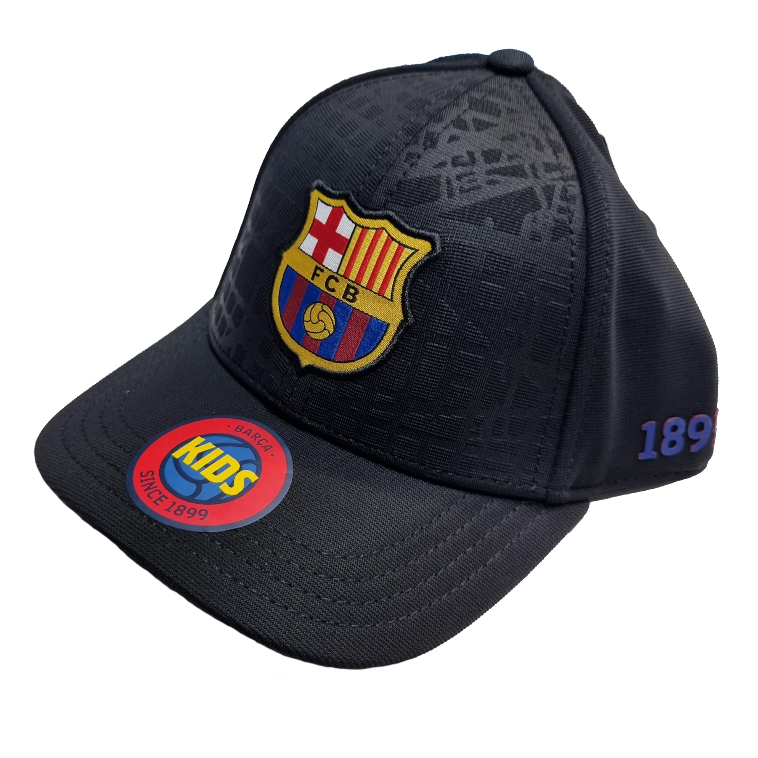 FC Barcelona Gorra BARÇA EIX Negro niño con Licencia Talla niño Ajustable