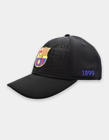 FC Barcelona Gorra BARÇA EIX Negro niño con Licencia Talla niño Ajustable