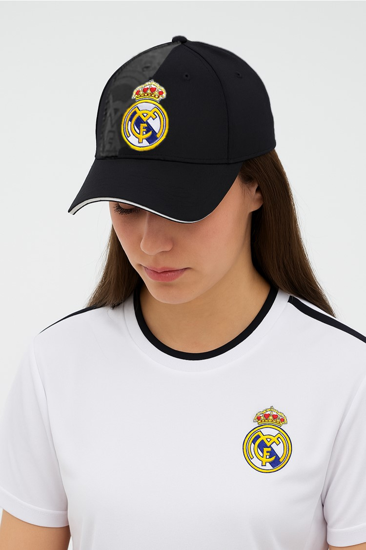 Real Madrid Gorra Nº45 con Licencia Oficial - Color Negro - Talla Adulto