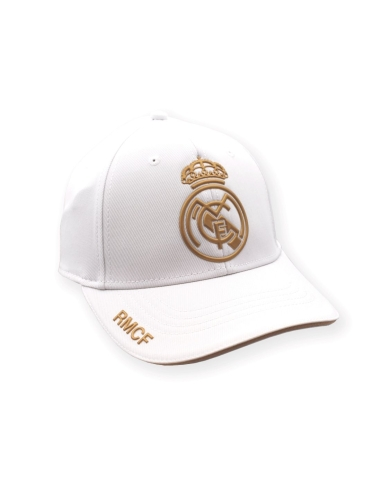 Real Madrid FC Nº19 GOLD,  Blanco/oro, Talla Adulto Unisex