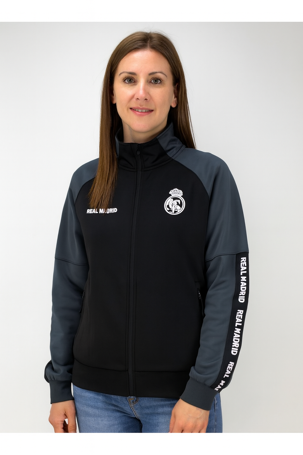 Real Madrid Chaqueta PLUS Nº12 Black con Licencia - Adulto