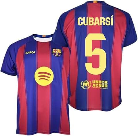 FC Barcelona KIT Infantil 5 CUBARSÍ 1ª Equipación 25/26 Réplica Oficial – Conjunto Niño con Camiseta y Pantalón 