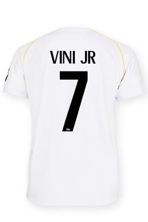 Real Madrid - Réplica Camiseta VINI JR. Dorsal 7 - 1ª EQ 2025-26 - Licencia Oficial - Talla Adulto