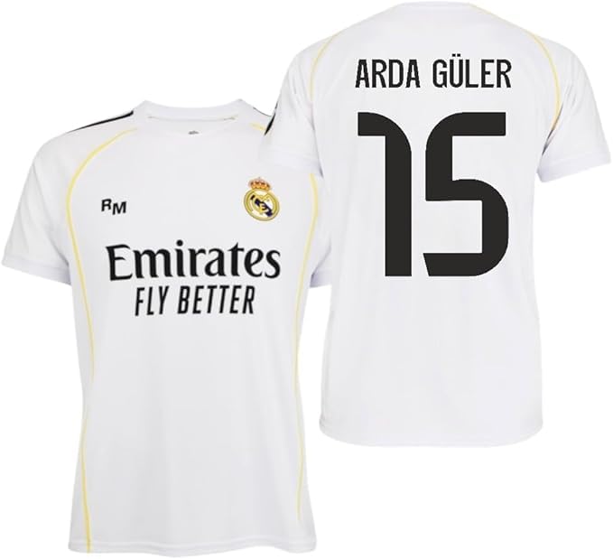 Real Madrid - Réplica Camiseta ARDA GÜLER Dorsal 15 - Licencia Oficial - Talla Adulto