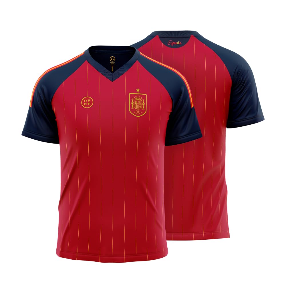 Réplica Oficial Camiseta de la Selección Española de Fútbol Hombre - Primera Equipación España 2026-100% Poliester Transpirable - Adulto Unisex