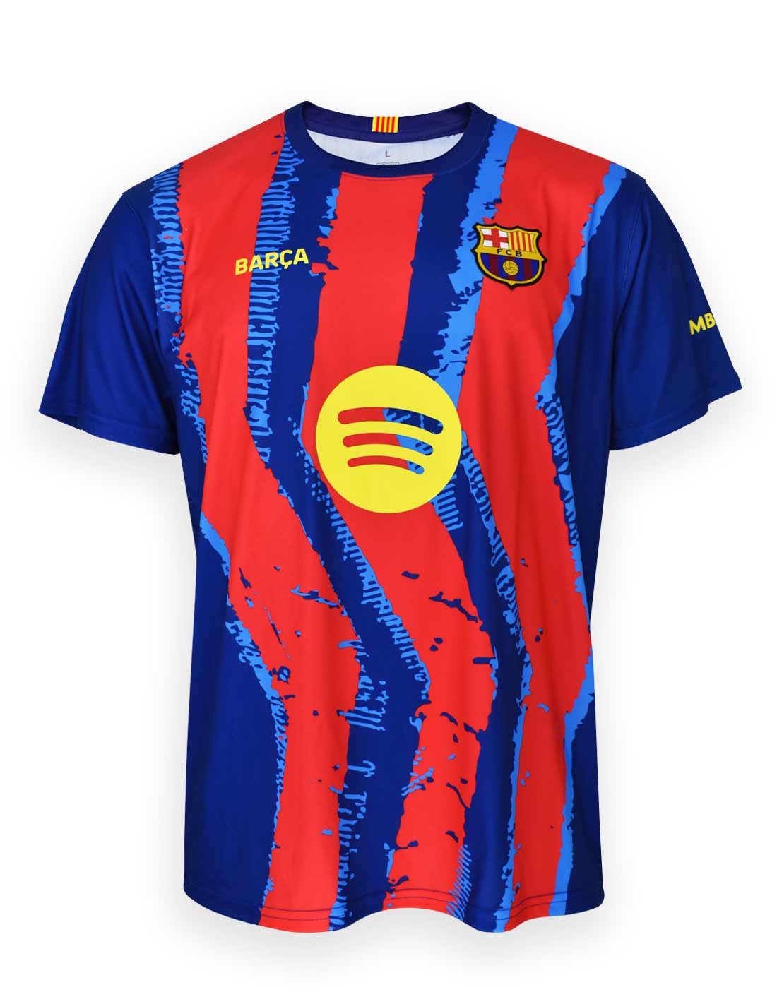 FC Barcelona Conjunto Camiseta y Pantalón Cuarta Equipación Temporada 25/26, Réplica Oficial Lamine Yamal, Unisex Niños,  Blaugrana, Poliéster